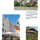 Oben: Wasserburg am Inn, links unten: Barockstadt Schärding, rechts unten: Museum Tiroler Bauernhöfe, Salzburg-Bayern.