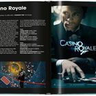 „Casino Royale 2006“ prominent, beschreibt James Bond Abenteuer. Daneben ein Bild eines Mannes im Anzug vor einem Spieltisch.