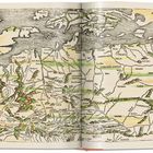 Historische Karte Europas mit lateinischer Beschriftung, zeigt Länder, Flüsse und Gebirge in sanften Farben.