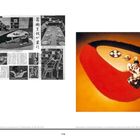 Werbeaufnahme, Ausstellung „Proposition d'une synthèse des arts“, Takashimaya-Kaufhaus, Tokio, 1955. Links ist eine Illustration.