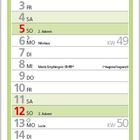 Kalenderblatt für Dezember 2027 mit Adventssonntagen. Bild zeigt Kerzen und Weihnachtsdekoration.