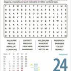 Die Wörter in diesem Buchstabensalat: AALSUPPE, ABKAKUS,... Freitag, 24, Dezember, Heiligabend.