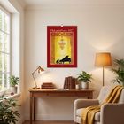 „Plakate&Poster 2027 C. Bechstein“ steht auf einem Kalender in einem gemütlichen Wohnzimmer mit Pflanzen und Lampen.