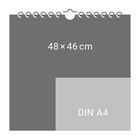 48 × 46 cm, DIN A4. Eine Illustration zeigt ein größeres Rechteck und ein kleineres überlappendes Rechteck.