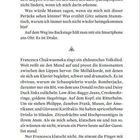 Seite 21: Text über das Nachdenken im Scheinwerferlicht und eine Figur, die Drake hört. Unten: Francesca singt ein Volkslied.