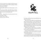 Seite 36-37, Kapitel 3 mit Blatt-Illustration. Text erzählt von einer unerwarteten Begegnung mit einem Ex-Freund.