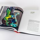 Links steht "Friedman" und "Aerosmith". Rechts beginnt der Text mit "Joe Perry" über "Aerosmith", Seite 115. Links ist eine bunte Gitarre.