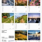 "Glück ist das einzige, das sich verdoppelt, wenn man es teilt." Darunter Monatsansichten mit Naturbildern.