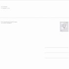 31.12. Silvester, 1.1. Neujahr. Rechts ist ein Briefmarkenbild mit einem Ballon. Darunter Linien für Adresse.