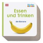 "Essen und Trinken, die Banane." Oben links ein DK-Logo und rechts "Bücher minis". Bild einer Banane.