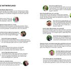 DANKE FÜR EURE MITWIRKUNG! Namen mit Beschreibungen und Seitenverweisen. Runde Fotos daneben.