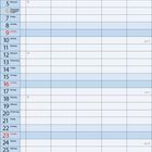 Kalenderseite für Januar 2028. Zeigt Wochentage, Kalenderwochen und Sonntage in Rot. Blauer Hintergrund.