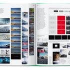 Links mehrere Textblöcke mit "the national ballet of canada" und farbigen Worten. Rechts Plakate mit Tänzern. 