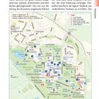 Seite 35, Abschnitt Geschichte des Reiseführers mit einer Karte von Františkovy Lázně unten. Cafés, Parks und Sehenswürdigkeiten sind markiert.