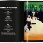 Links: "BUENA VISTA SOCIAL CLUB", Genre, Director, Music. Rechts: Bild eines Mannes auf einer sonnigen Straße.