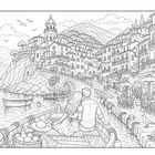 Willkommen beim dhamma Verlag! Entdecken Sie viele Malbücher. Vier Buchcover mit Tier- und Landschaftsmotiven. Logo mit Buch.