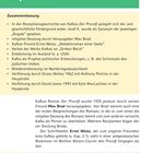 4 REZEPTIONSGESCHICHTE

Zusammenfassung:
Kafkas Der Proceß reflektiert historische Hintergründe. Bedeutungen und Verbote im Dritten Reich. Wiederentdeckungen.