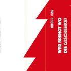 Linke Seite: Muster aus roten Keksen und Stern; rechte Seite: grüne Kekse und Stern mit identischem Design.