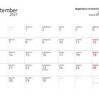 Kalender für September 2027. Enthält Daten über "Bugatti Veyron 16.4 Grand Sport Vitesse", Baujahr 2014.