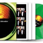 "selig.blender" auf einem Bild einer Schallplatte mit grünem Vinyl und einem kreisförmigen, orange-gelben Motiv.