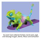 "So cool! Carl erkennt Farben, tarnt sich, jagt und bewegt Augen, Beine, Maul und Schwanz!"  
Illustration eines bunten Chamäleons.