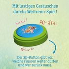 Mit lustigen Geräuschen durchs Wettrenn-Spiel! Der 3D-Button gibt vor, welche Figuren weiter dürfen.