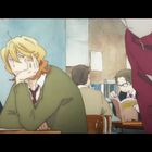 Illustration einer Schulklasse, ein Schüler liest ein Buch. Ein anderer schaut gelangweilt aus dem Fenster.