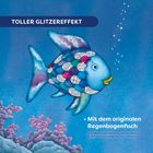 TOLLER GLITZEREFFEKT. Mit dem originalen Regenbogenfisch. Ein blauer Fisch mit schillernden Schuppen im Wasser.