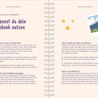 „So kannst du dein Scrapbook nutzen“. Tipps zur Gestaltung eines Scrapbooks in vier Schritten, mit Bild eines Leuchtturms.