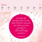 Zitat von Oprah Winfrey über Scheitern und Neuausrichtung, umgeben von rosa und goldenen Mustern. Datumsanzeige von 18. bis 24. Januar, KW 3.