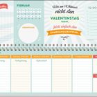 Kalender mit Spruch: „Wer am 14. Februar nicht den Valentinstag feiert, feiert einfach den Unabhängigkeitstag.“