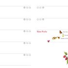 "2 MO", "Meine Woche", Wetter-Symbole, Klee-Illustrationen, Himbeeren unten rechts.