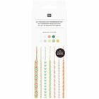 DIY Freundschaftsarmbänder-Set, Neonfarben, für bis zu 7 Armbänder. Verschiedene gewebte Muster und Farbmuster.