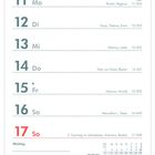 Kalenderblatt von Januar 2027, zeigt die Wochentage 11 bis 17 mit Namenstagen und Kalendertagen. Sonntag ist rot markiert.