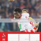 Vorjahresabbildung. Kalender für März. Ein Fußballspieler verfolgt den Ball. Logo von 1. FC Köln und EXPRESS.