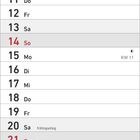 Kalenderblatt für März 2027, Feiertage wie Internationaler Frauentag am 8., Frühlingsanfang am 20. und Ostersonntag am 28.