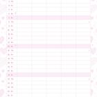 Text "FEBRUAR" in pink. Tabelle mit Wochentagen und Daten. Hintergrund: rosa Herzen-Muster. Feiertage unten notiert.