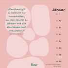 „Manchmal gilt es vielleicht nur innezuhalten, aus dem Fenster zu schauen und sich eine bessere Welt vorzustellen.“ Januar.