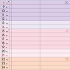 Kalender mit Monatsübersicht März 2027. Tage sind farbig markiert, Wochenenden rot hervorgehoben. Feiertage unten.