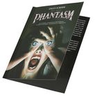 Titel: "Angus Scrimm – Das Böse Phantasm". Darunter eine schreiende Frau mit weit geöffneten Augen und Händen vorm Gesicht.