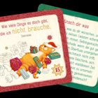 Zitat von Sokrates: "Wie viele Dinge es doch gibt, die ich nicht brauche." Illustration: Katze mit Geschenken.