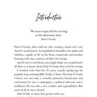 Einleitung mit Zitat: „We must enjoy life for as long as the adventure lasts“ von Paul O’Grady. Text über Pauls Leben.