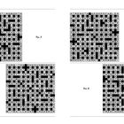 Lösungen, No. 5, No. 6, No. 7, No. 8; vier Kreuzworträtsel-Gitter.