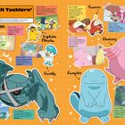 "Rising Volt Tacklers' Pokémon", Sprigatito, Captain Pikachu, Quaxly, Fuecoco, Rockruff, Metagross, Chansey, Quagsire; Illustrationen.