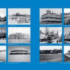 Texte: "St Georges Terrace, 1905", "The Weld Club, c. 1893", historische Schwarz-Weiß-Fotos auf blauem Hintergrund.