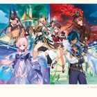 "Duel! The Summoners' Summit! 2023 Version 3.7 Key Visual" steht links. Bunte Anime-Charaktere in magischem Umfeld.