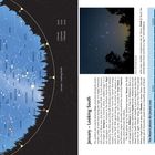 „January – Looking South“; „The Moon’s Phases for January 2027“. Sternenkarte; Mondphasen-Illustration; Nachtfoto mit Sternen.