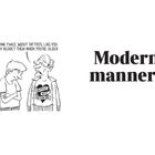 "Think twice about tattoos, lad, you may regret them when you're older." Ein älterer Mann zeigt "SKIFFLE WILL NEVER DIE" auf der Brust.