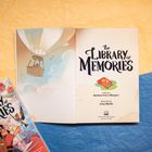 Text: "The Library of Memories" von Barbara Perez Marquez, illustriert von Lissy Marlin. Illustration eines Heißluftballons.