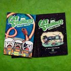 "Cat Stronauts: Module Mayhem" von Drew Brockington. Zwei Comiccover mit comicartigen Katzen in Raumanzügen.